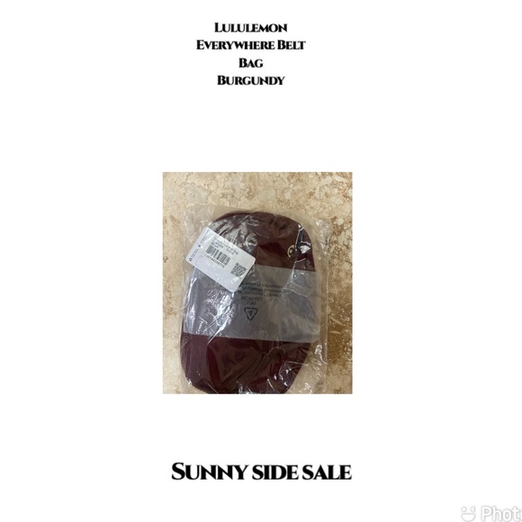 Lululemon Everywhere Belt Bag Burgundy /Maroon NWT Perfect for Holidays - Picture 2 of 3